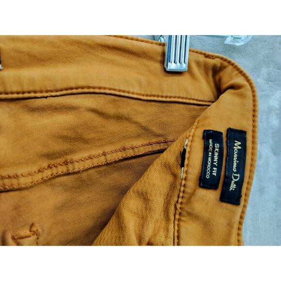 Massimo Dutti Women's Jeans Skinny fit Mid Rise Color Yellow - Picture 8 of 11